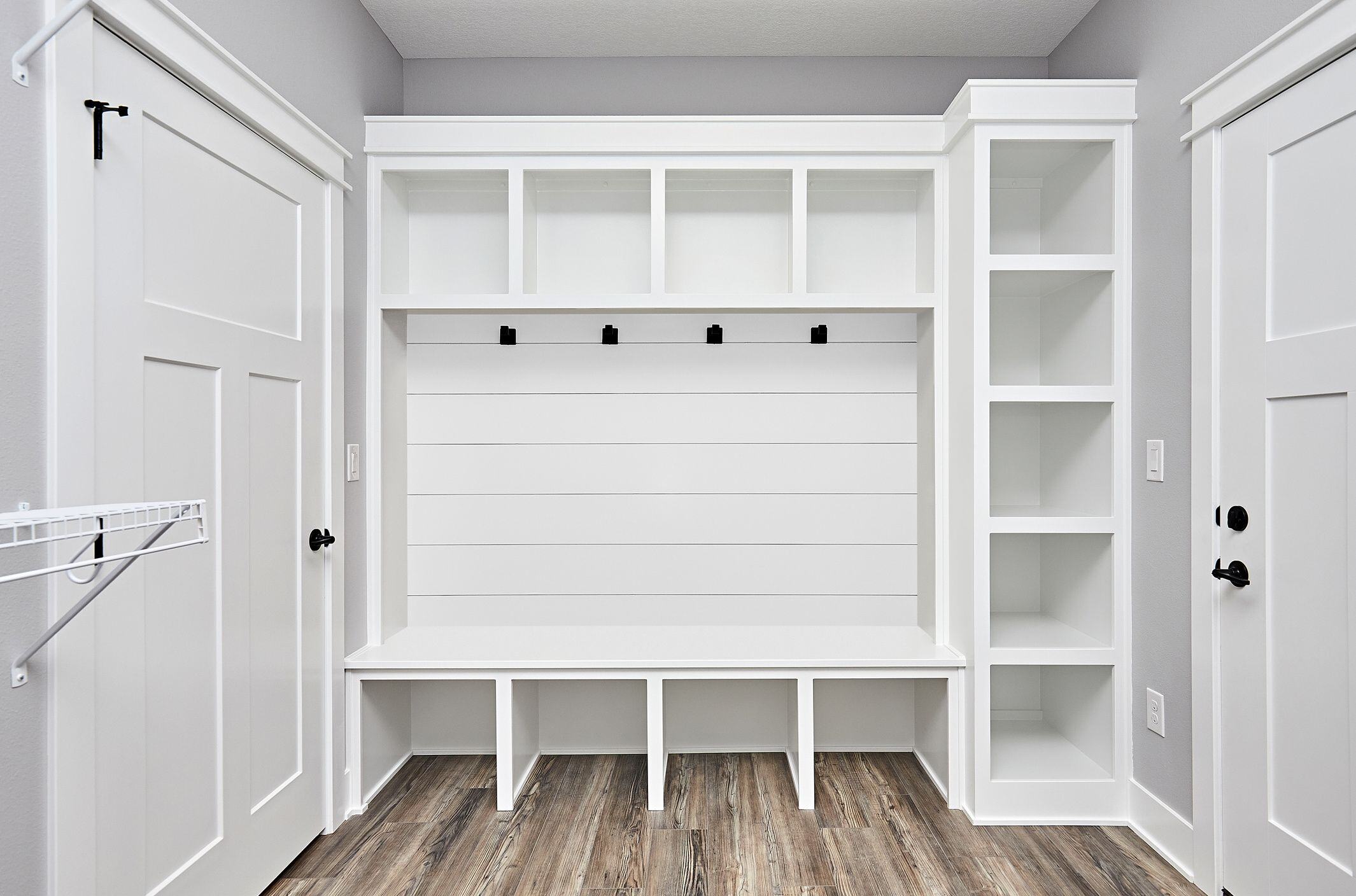 Mudroom storage and organization