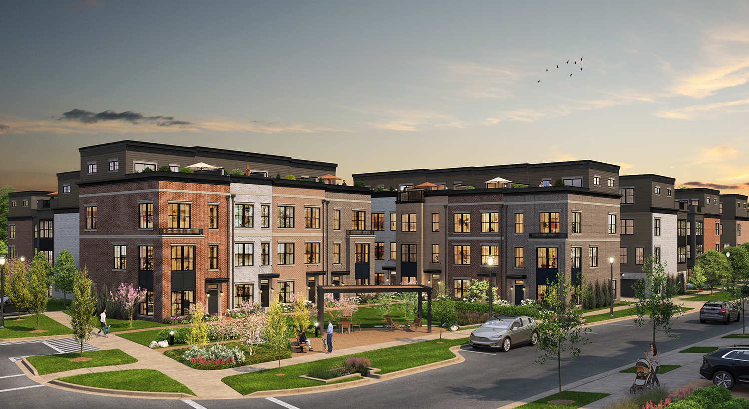 Northside, EYA townhomes in Potomac, Maryland